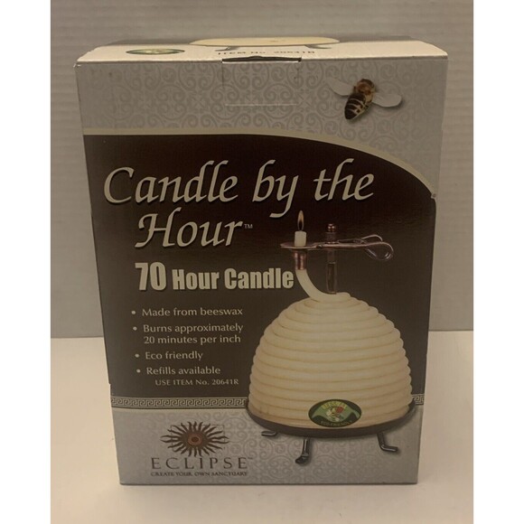 New Eclipse Candle by the Hour 70-Hr 20641R Beeswax Beehive Refill - Picture 1 of 7